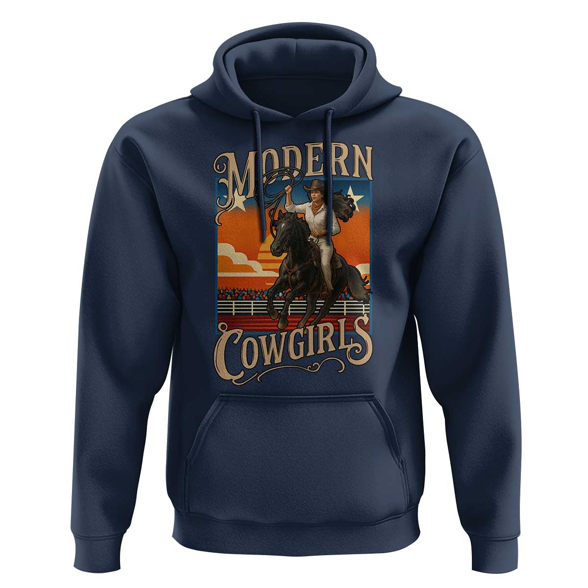Modern Cowgirls Hoodie American Woman Western Rodeo - Wonder Print Shop