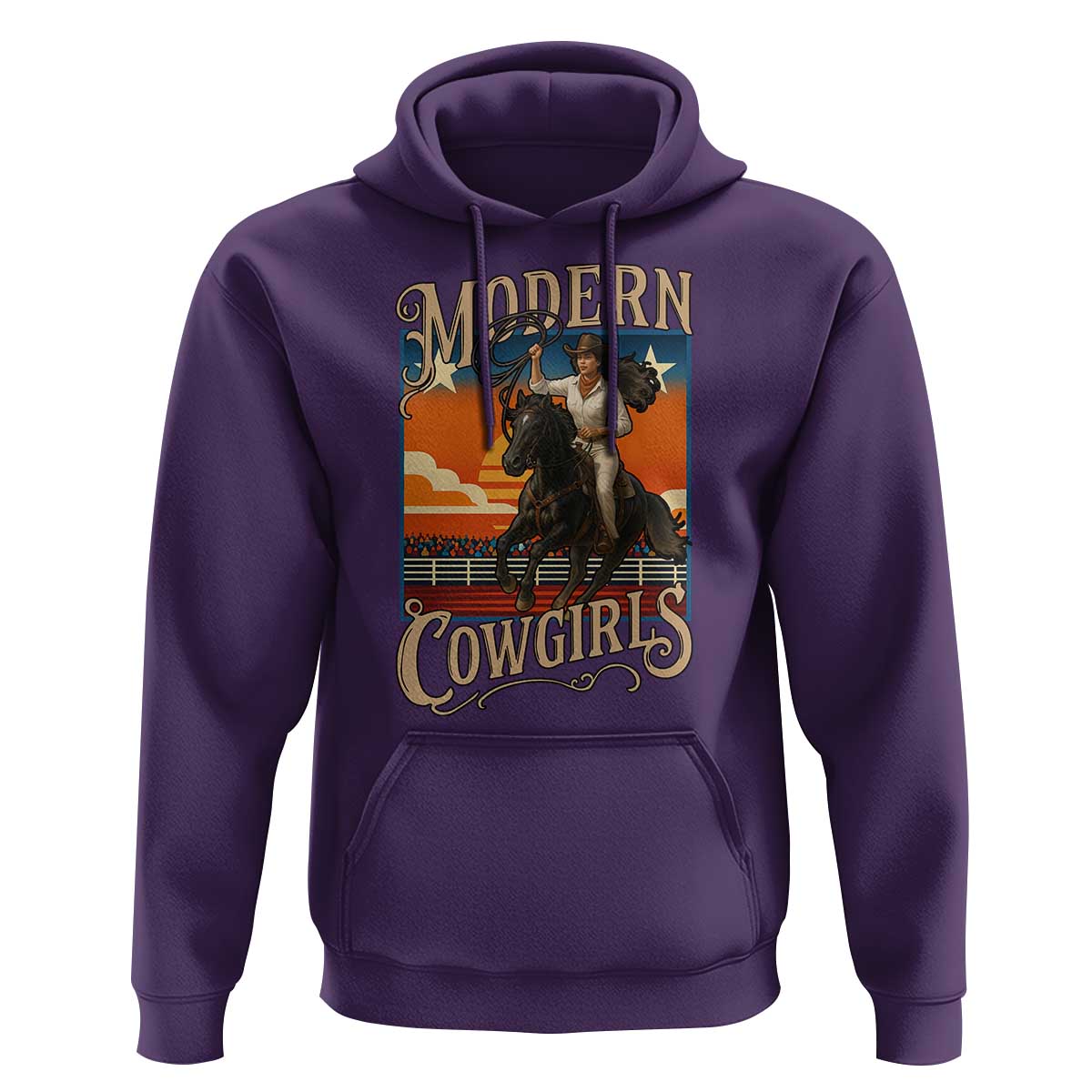 Modern Cowgirls Hoodie American Woman Western Rodeo - Wonder Print Shop