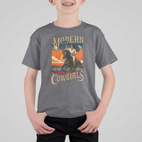 Modern Cowgirls T Shirt For Kid American Woman Western Rodeo - Wonder Print Shop