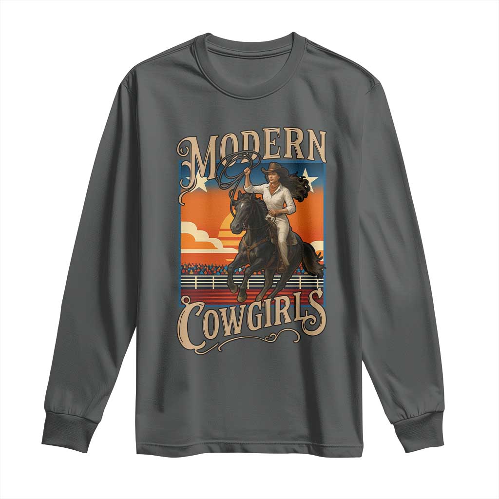 Modern Cowgirls Long Sleeve Shirt American Woman Western Rodeo - Wonder Print Shop