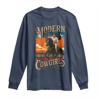Modern Cowgirls Long Sleeve Shirt American Woman Western Rodeo - Wonder Print Shop