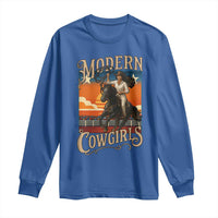 Modern Cowgirls Long Sleeve Shirt American Woman Western Rodeo - Wonder Print Shop