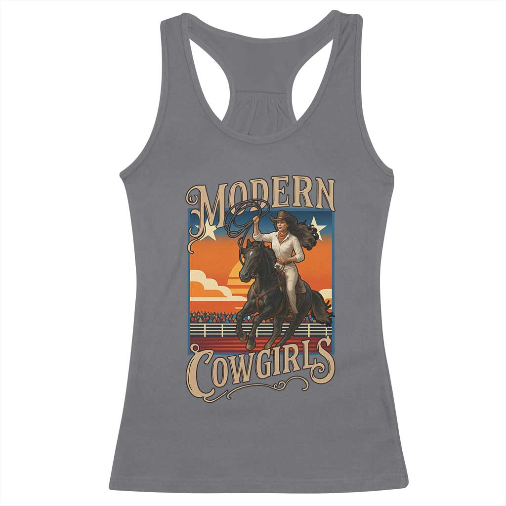 Modern Cowgirls Racerback Tank Top American Woman Western Rodeo - Wonder Print Shop