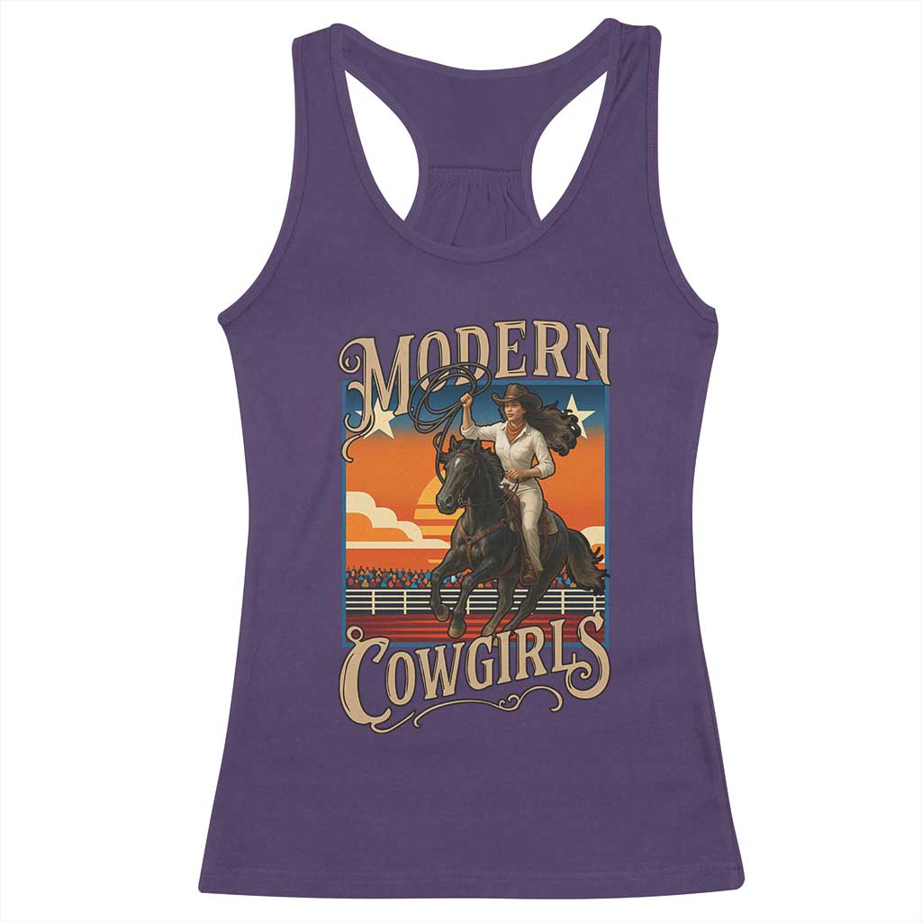 Modern Cowgirls Racerback Tank Top American Woman Western Rodeo - Wonder Print Shop