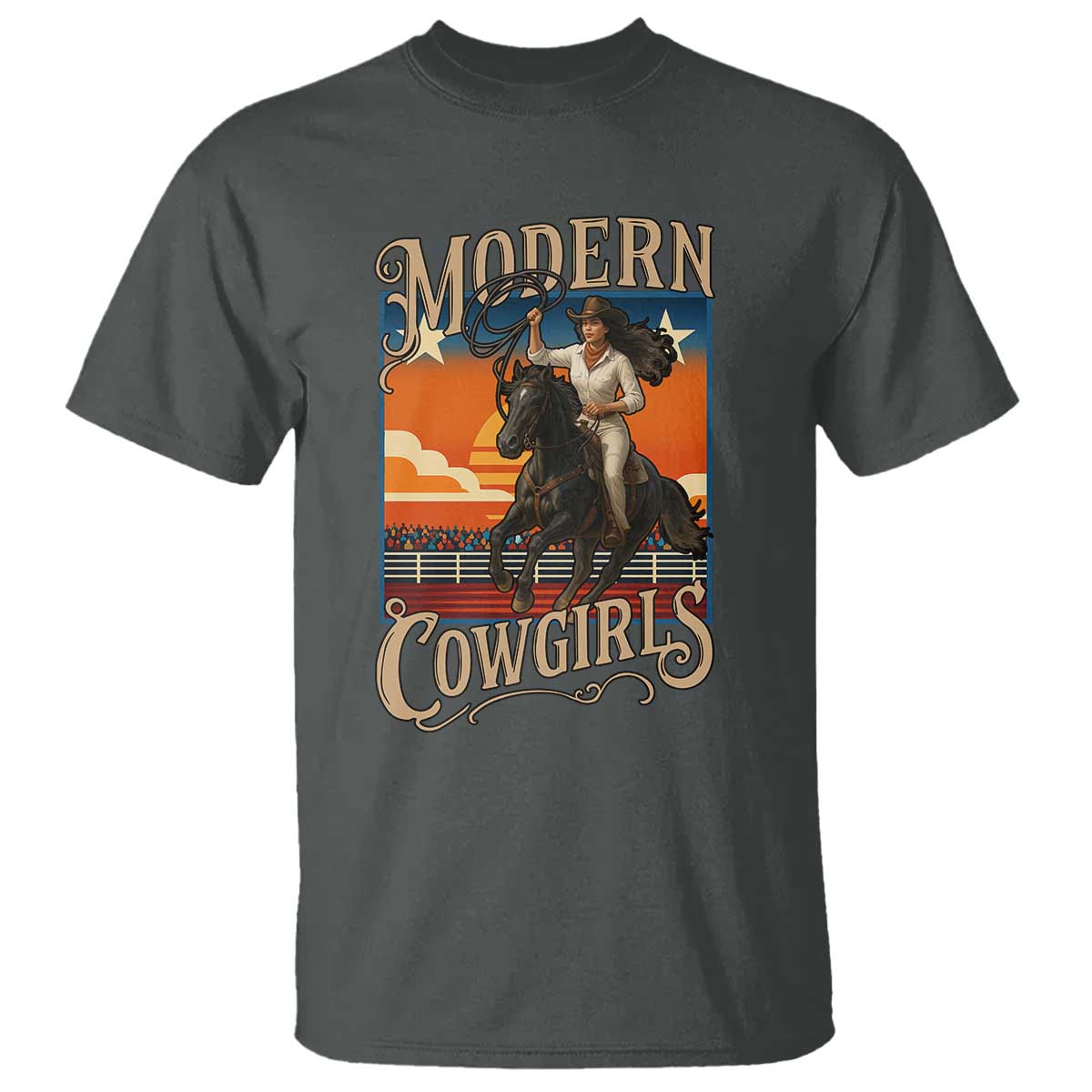 Modern Cowgirls T Shirt American Woman Western Rodeo - Wonder Print Shop