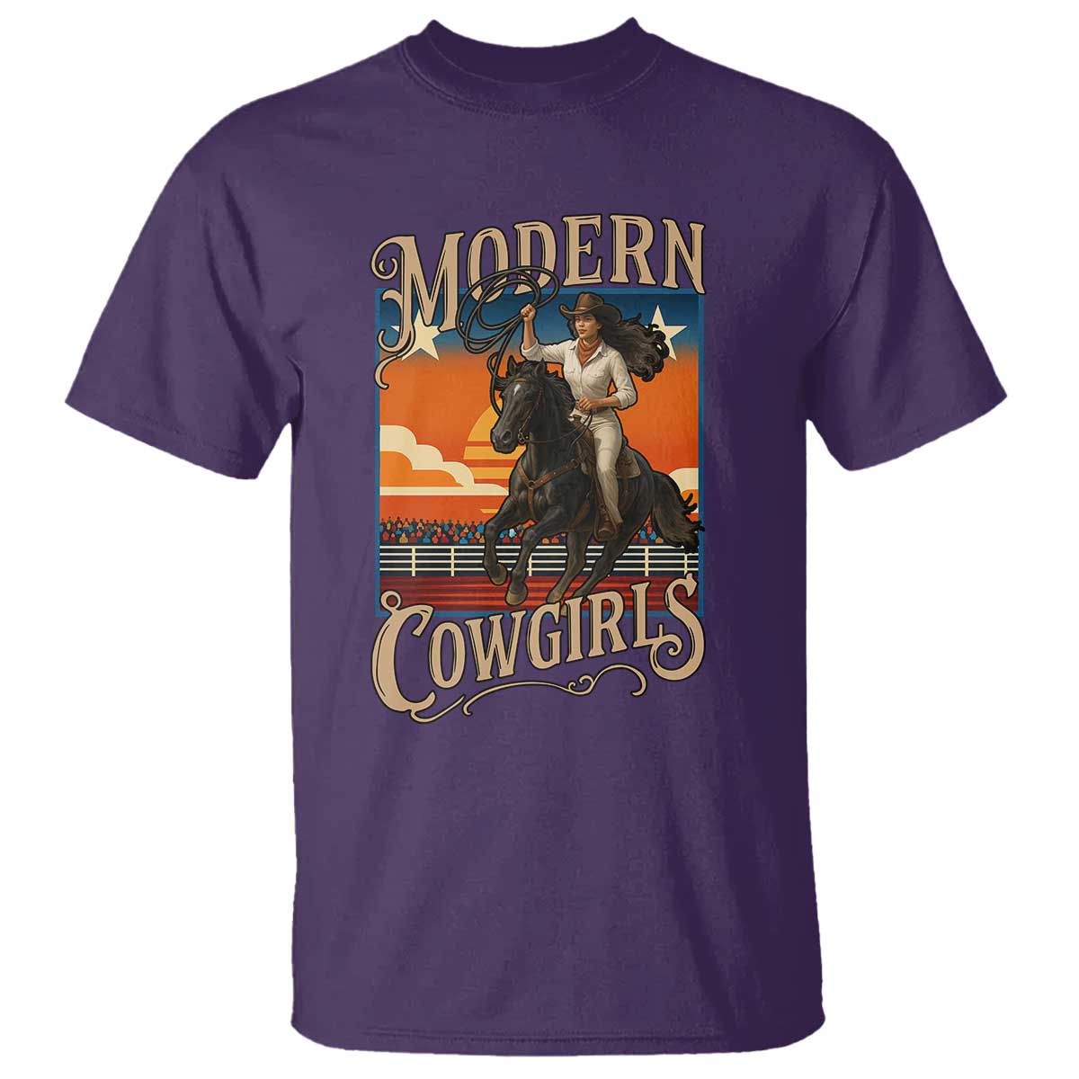 Modern Cowgirls T Shirt American Woman Western Rodeo - Wonder Print Shop