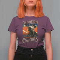 Modern Cowgirls T Shirt For Women American Woman Western Rodeo - Wonder Print Shop