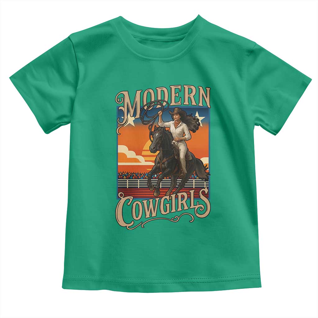 Modern Cowgirls Toddler T Shirt American Woman Western Rodeo - Wonder Print Shop