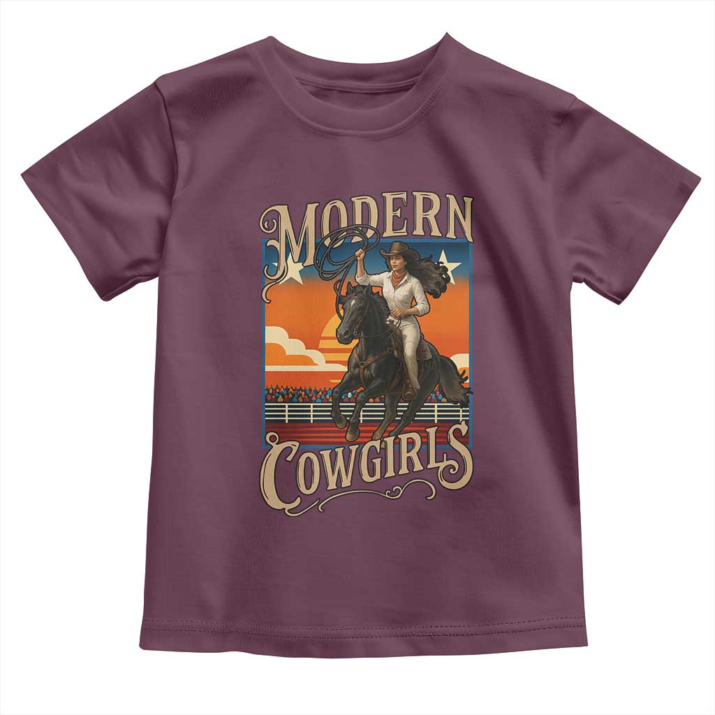 Modern Cowgirls Toddler T Shirt American Woman Western Rodeo - Wonder Print Shop