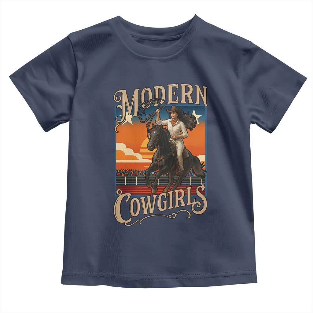 Modern Cowgirls Toddler T Shirt American Woman Western Rodeo - Wonder Print Shop
