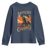 Modern Cowgirls Youth Sweatshirt American Woman Western Rodeo - Wonder Print Shop