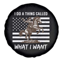 Patriotic Cowgirl Spare Tire Cover I Do A Thing Called What I Want American Flag - Wonder Print Shop