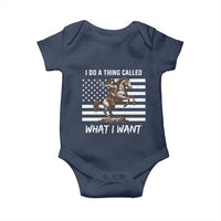 Patriotic Cowgirl Baby Onesie I Do A Thing Called What I Want American Flag - Wonder Print Shop