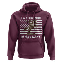 Patriotic Cowgirl Hoodie I Do A Thing Called What I Want American Flag - Wonder Print Shop