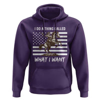 Patriotic Cowgirl Hoodie I Do A Thing Called What I Want American Flag - Wonder Print Shop