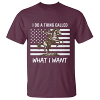 Patriotic Cowgirl T Shirt I Do A Thing Called What I Want American Flag - Wonder Print Shop