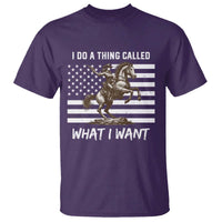 Patriotic Cowgirl T Shirt I Do A Thing Called What I Want American Flag - Wonder Print Shop