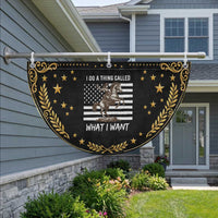 Cowgirl USA Pride Patriotic Fan Flag I Do A Thing Called What I Want American Flag