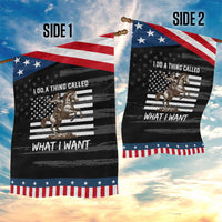 Patriotic Cowgirl Garden Flag I Do A Thing Called What I Want American Flag