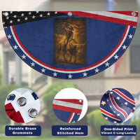 Cowboy USA Pride Patriotic Fan Flag American Bucking Bull Rider USA Rodeo Art