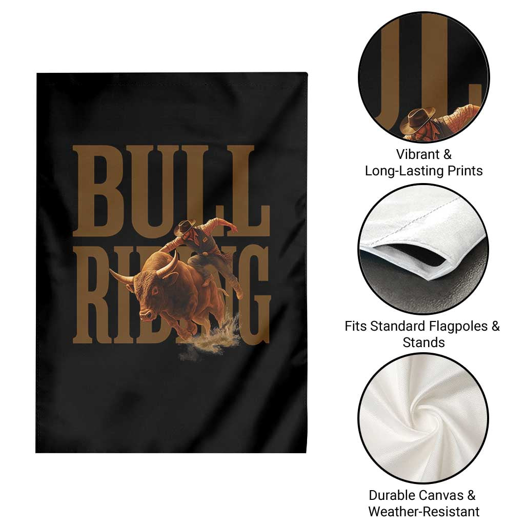 Bull Riding Cowboy Western Texas Rodeo Life Garden Flag - Wonder Print Shop