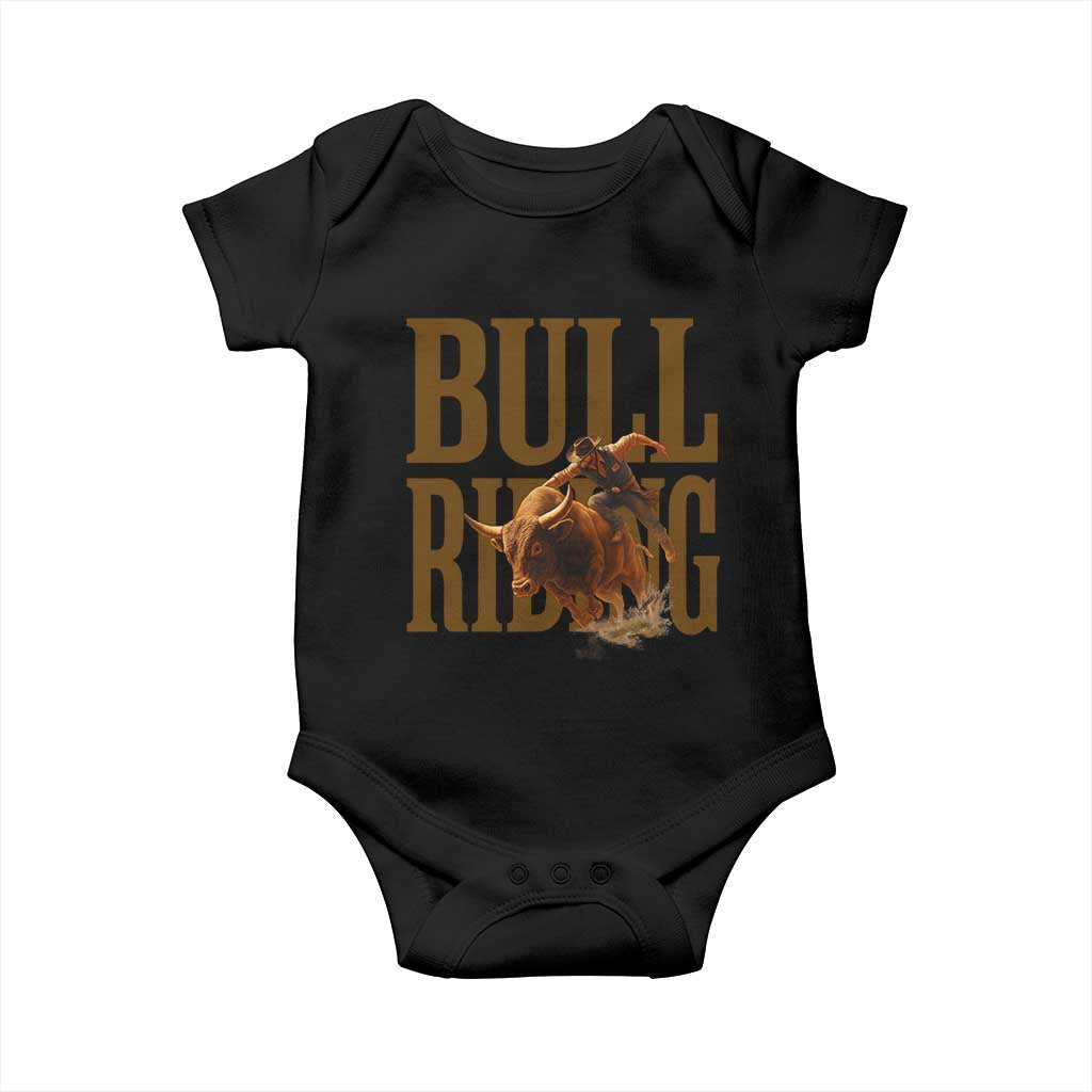 Bull Riding Cowboy Western Texas Rodeo Life Baby Onesie - Wonder Print Shop