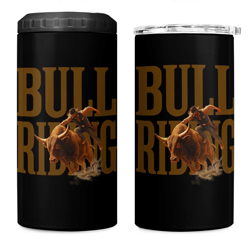 Bull Riding Cowboy Western Texas Rodeo Life 4 in 1 Can Cooler Tumbler
