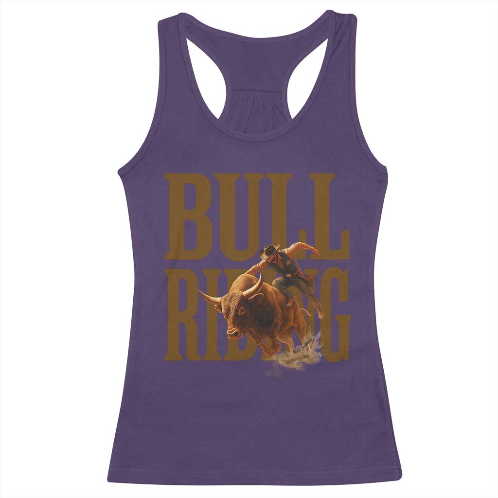 Bull Riding Cowboy Western Texas Rodeo Life Racerback Tank Top - Wonder Print Shop