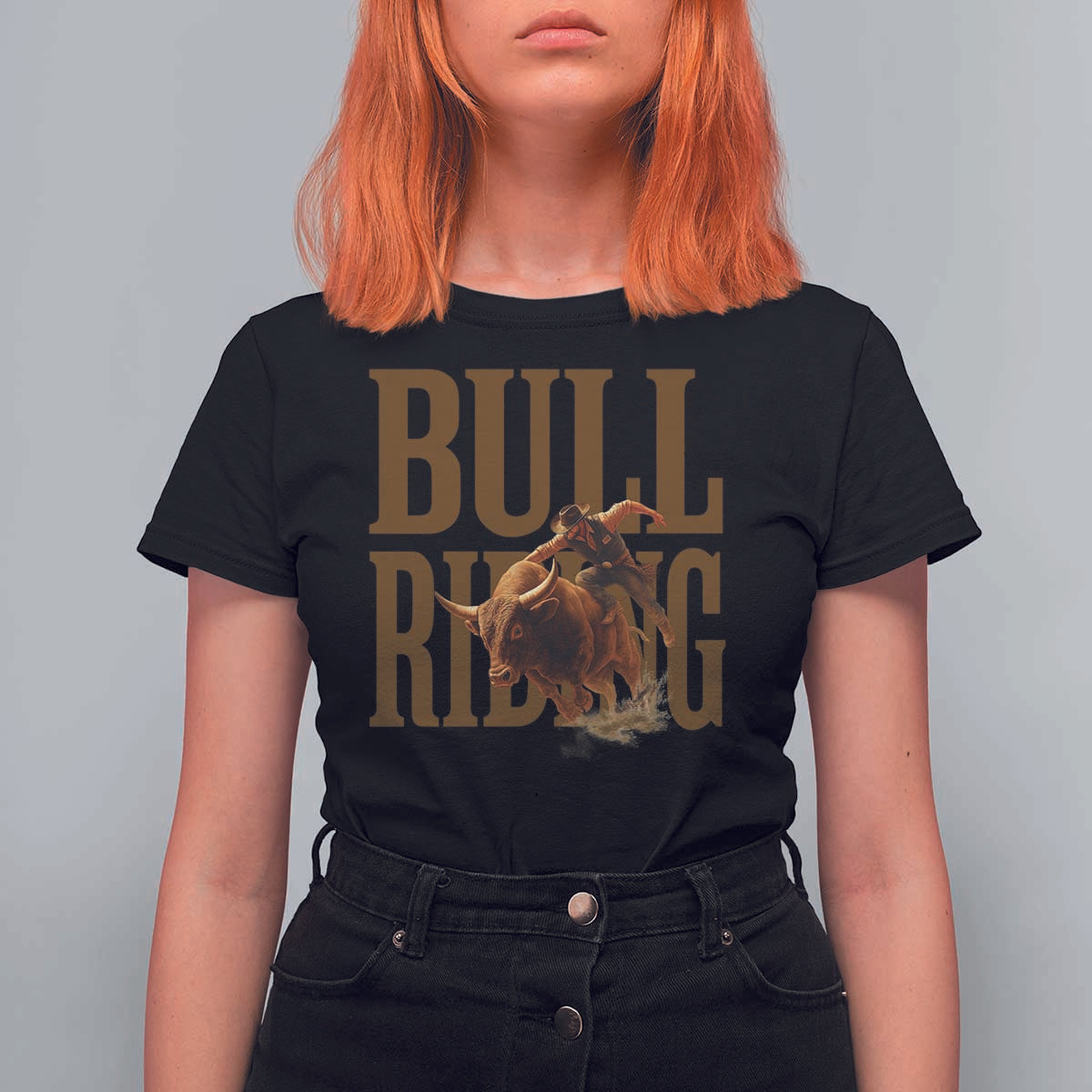 Bull Riding Cowboy Western Texas Rodeo Life T Shirt For Women - Wonder Print Shop