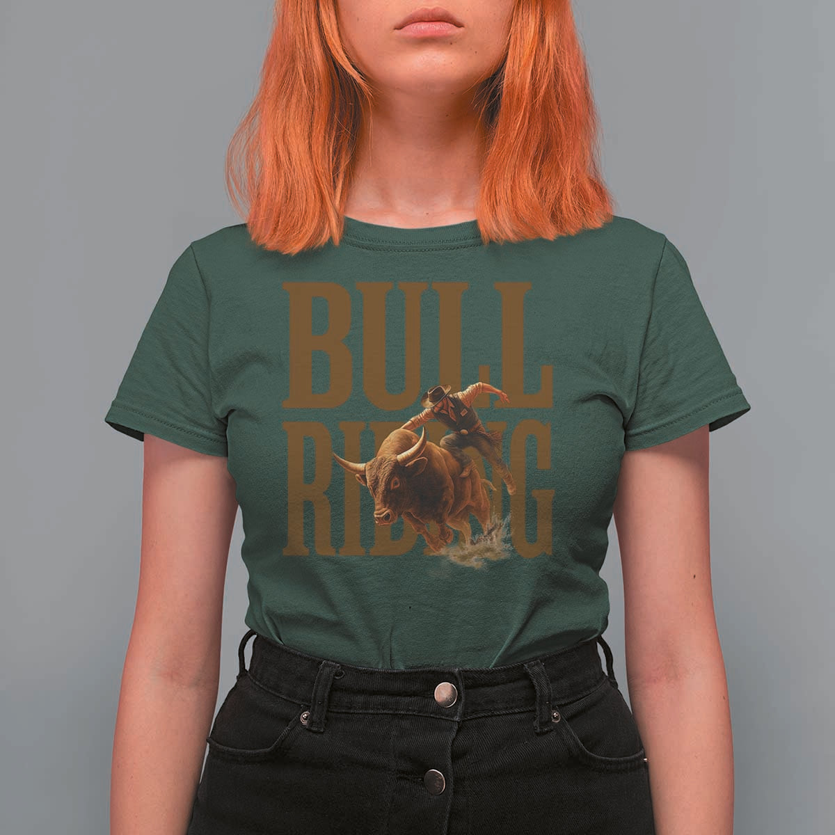 Bull Riding Cowboy Western Texas Rodeo Life T Shirt For Women - Wonder Print Shop