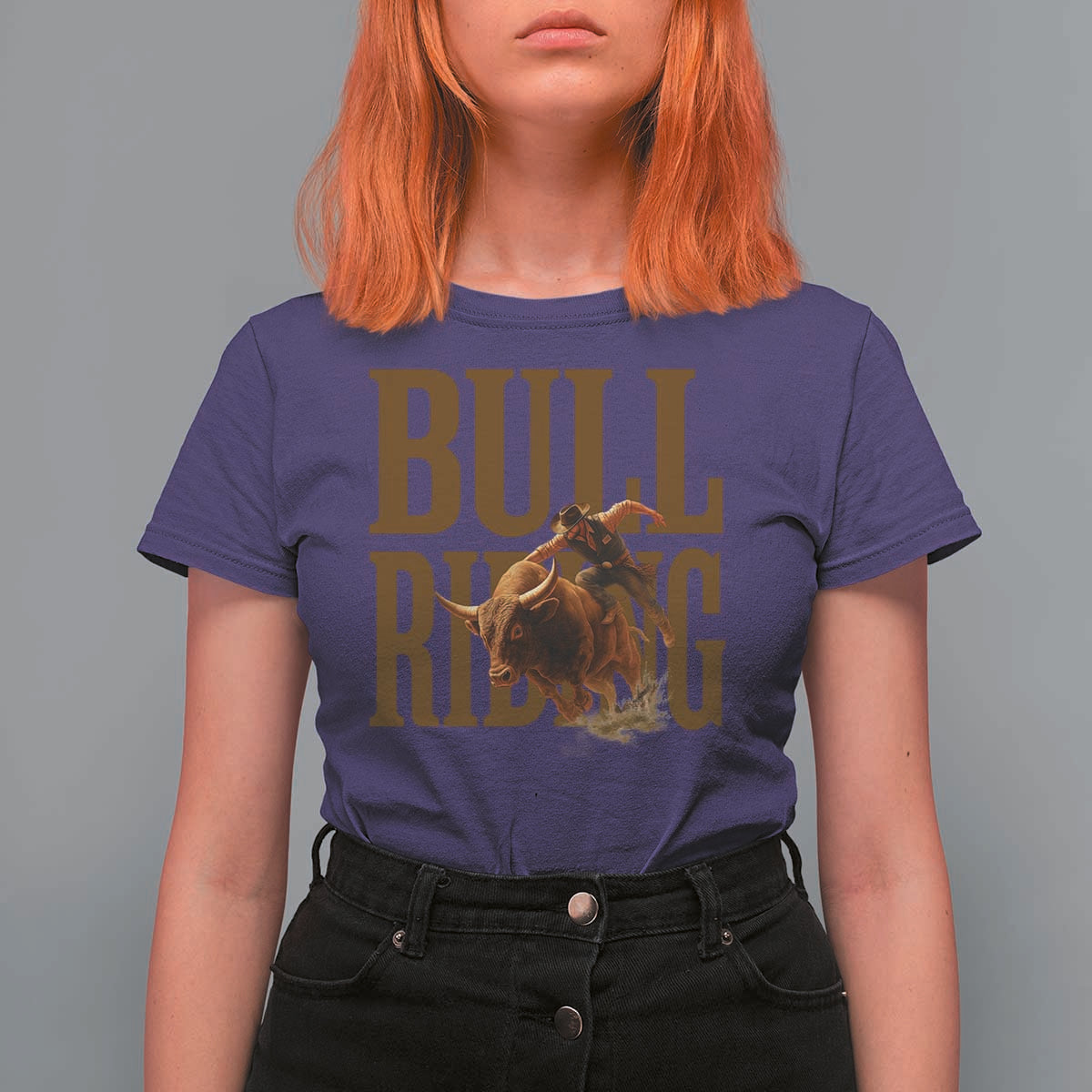 Bull Riding Cowboy Western Texas Rodeo Life T Shirt For Women - Wonder Print Shop