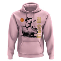 It Is Rodeo Time Hoodie Funny Wild West Mouse Riding Capybara - Wonder Print Shop