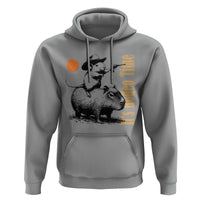 It Is Rodeo Time Hoodie Funny Wild West Mouse Riding Capybara - Wonder Print Shop