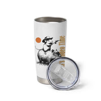 It Is Rodeo Time Tumbler Cup Funny Wild West Mouse Riding Capybara
