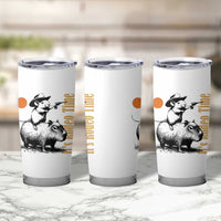 It Is Rodeo Time Tumbler Cup Funny Wild West Mouse Riding Capybara
