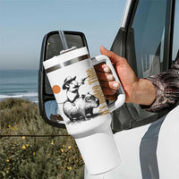 It Is Rodeo Time Tumbler With Handle Funny Wild West Mouse Riding Capybara