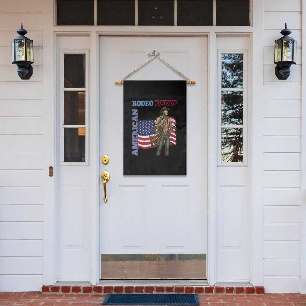 Patriotic Cowboy Garden Flag American Rodeo Daddy USA Rodeo Art - Wonder Print Shop