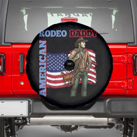 Patriotic Cowboy Spare Tire Cover American Rodeo Daddy USA Rodeo Art - Wonder Print Shop