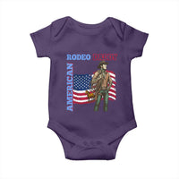 Patriotic Cowboy Baby Onesie American Rodeo Daddy USA Rodeo Art - Wonder Print Shop