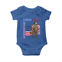 Patriotic Cowboy Baby Onesie American Rodeo Daddy USA Rodeo Art - Wonder Print Shop