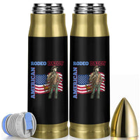 Patriotic Cowboy Bullet Tumbler American Rodeo Daddy USA Rodeo Art