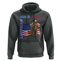 Patriotic Cowboy Hoodie American Rodeo Daddy USA Rodeo Art - Wonder Print Shop
