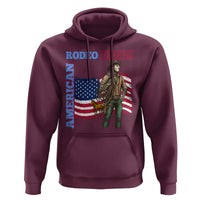 Patriotic Cowboy Hoodie American Rodeo Daddy USA Rodeo Art - Wonder Print Shop