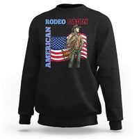 Patriotic Cowboy Sweatshirt American Rodeo Daddy USA Rodeo Art - Wonder Print Shop