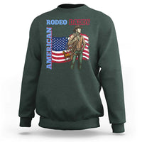 Patriotic Cowboy Sweatshirt American Rodeo Daddy USA Rodeo Art - Wonder Print Shop