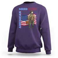 Patriotic Cowboy Sweatshirt American Rodeo Daddy USA Rodeo Art - Wonder Print Shop