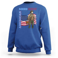 Patriotic Cowboy Sweatshirt American Rodeo Daddy USA Rodeo Art - Wonder Print Shop