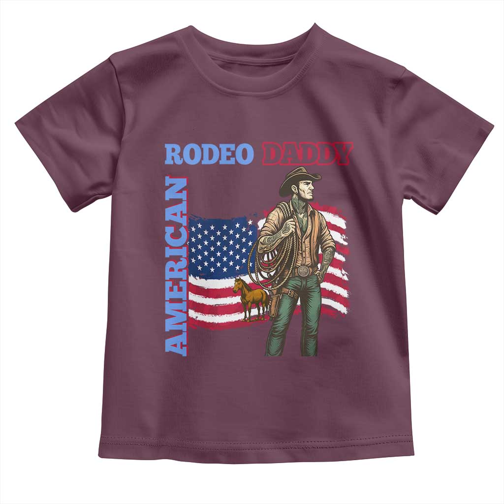 Patriotic Cowboy Toddler T Shirt American Rodeo Daddy USA Rodeo Art - Wonder Print Shop