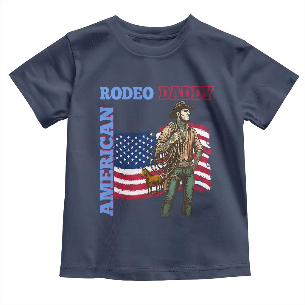 Patriotic Cowboy Toddler T Shirt American Rodeo Daddy USA Rodeo Art - Wonder Print Shop