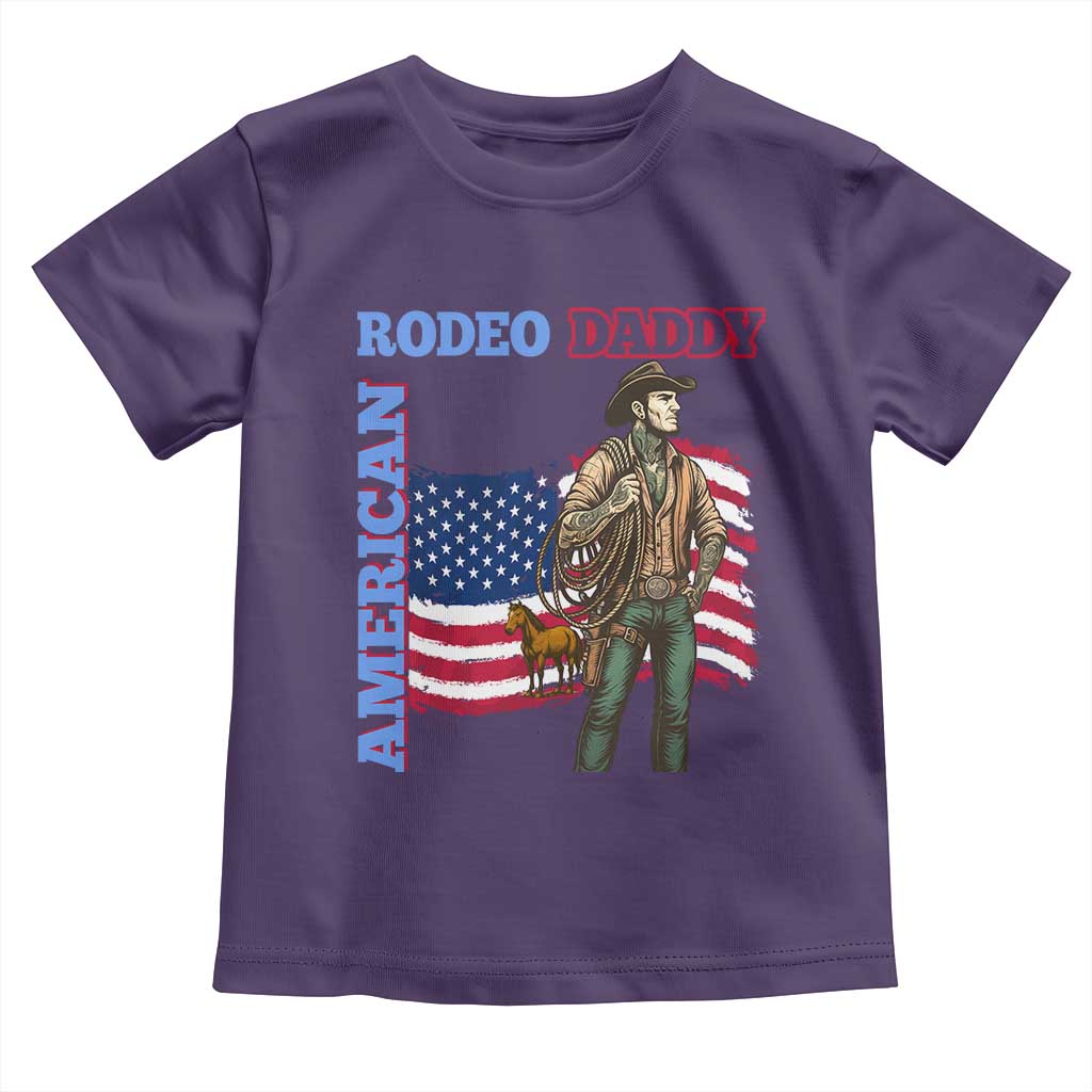 Patriotic Cowboy Toddler T Shirt American Rodeo Daddy USA Rodeo Art - Wonder Print Shop